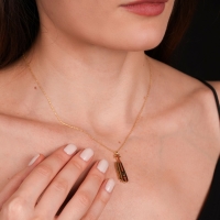 Kemençe Mineli Altın Kolye MZK11