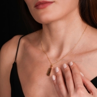 Kemençe Mineli Altın Kolye MZK11