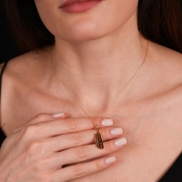 Kemençe Mineli Altın Kolye MZK11