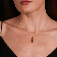 Kemençe Mineli Altın Kolye Ucu YT12