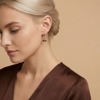 Kestane Özel Tasarım Altın Küpe K143