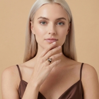 Kestane Özel Tasarım Altın Yüzük Y543