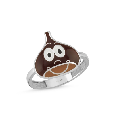 Kestane Özel Tasarım Beyaz Altın Yüzük YTG544