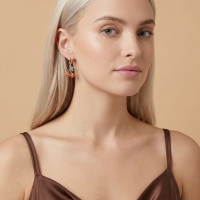 Kiraz Özel Tasarım Altın Küpe B193