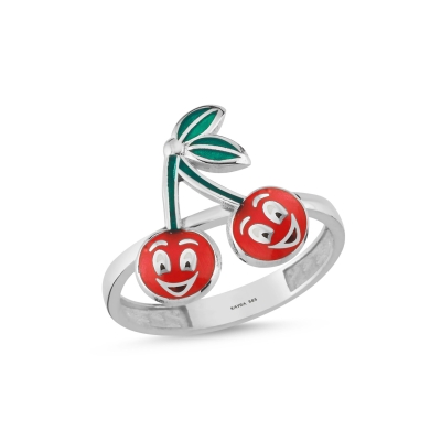 Kiraz Özel Tasarım Beyaz Altın Yüzük OD594