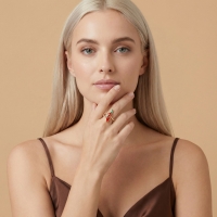 Kırmızı Biber Özel Tasarım Altın Yüzük Y517