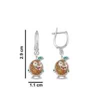 Kivi Özel Tasarım Beyaz Altın Küpe BK216