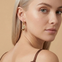 Kivi Özel Tasarım Altın Küpe B215