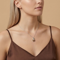 Kivi Özel Tasarım Beyaz Altın Kolye B115