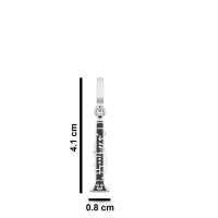 Klarnet Mineli Beyaz Altın Kolye HG38