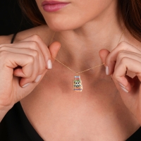 Ksilofon Mineli Altın Kolye MZK35