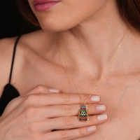 Ksilofon Mineli Altın Kolye Ucu GRH36