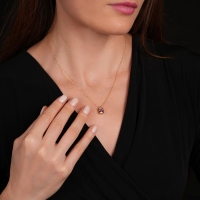 Kunzit Taşlı Altın Kolye AKM03