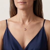 Kunzit Taşlı Altın Kolye AKM03