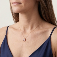 Kunzit Taşlı Altın Kolye AKM03