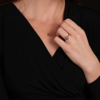 Kunzit Taşlı Altın Takım TKM03