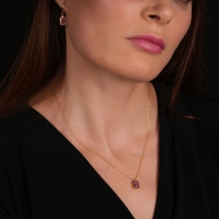 Kunzit Taşlı Altın Takım TKM03