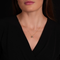 Kuvars Taşlı Altın Kolye AKM06