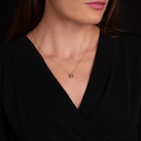 Kuvars Taşlı Altın Kolye AKM06