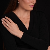 Kuvars Taşlı Altın Takım TKM06