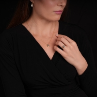 Kuvars Taşlı Altın Takım TKM06