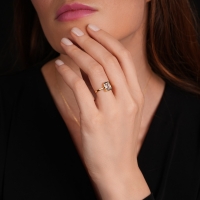 Kuvars Taşlı Altın Yüzük YZ06