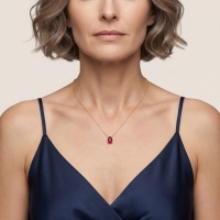 Lal Taşlı  Altın Kolye AKM180