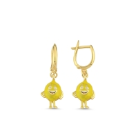 Limon Özel Tasarım Altın Küpe 125