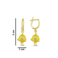 Limon Özel Tasarım Altın Küpe 125