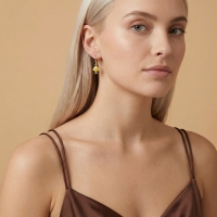 Limon Özel Tasarım Altın Küpe 125