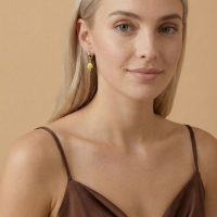 Limon Özel Tasarım Altın Küpe 125