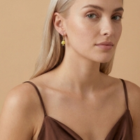 Limon Özel Tasarım Altın Küpe 125