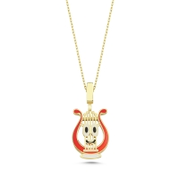 Lir Mineli Altın Kolye MZK33