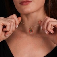 Lir Mineli Altın Kolye MZK33