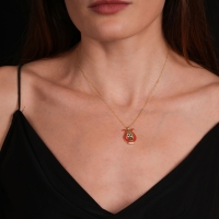 Lir Mineli Altın Kolye MZK33