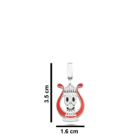 Lir Mineli Beyaz Altın Kolye Ucu DS33