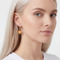 Mandalina Özel Tasarım Altın Küpe 147