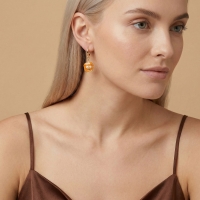 Mandalina Özel Tasarım Altın Küpe 147