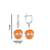 Mandalina Özel Tasarım Beyaz Altın Küpe BK148