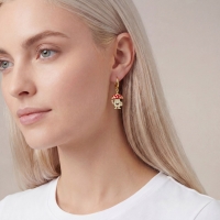 Mantar Özel Tasarım Altın Küpe K113