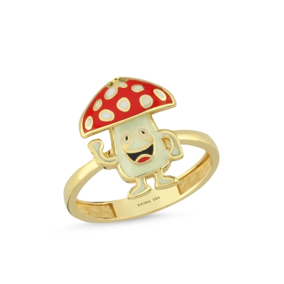 Mantar Özel Tasarım Altın Yüzük Y513