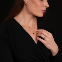 Mavi Topaz  Damla Taşlı Altın Takım TKM13