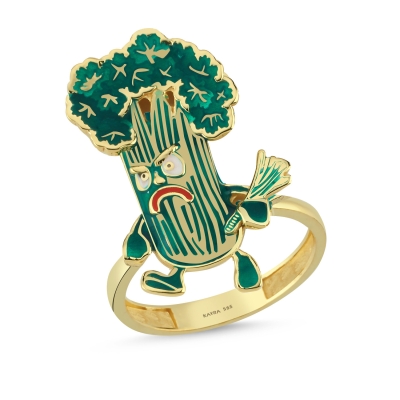 Maydanoz Özel Tasarım Altın Yüzük Y623