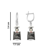 Menü Özel Tasarım Beyaz Altın Küpe BK104