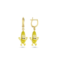 Mısır Özel Tasarım Altın Küpe  K183