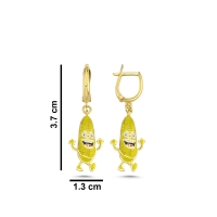 Mısır Özel Tasarım Altın Küpe  K183