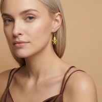 Mısır Özel Tasarım Altın Küpe  K183