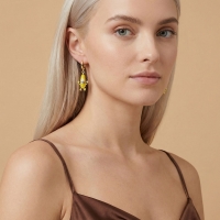 Mısır Özel Tasarım Altın Küpe  K183