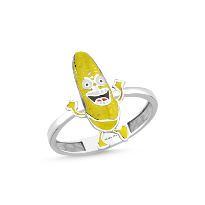 Mısır Özel Tasarım Beyaz Altın Yüzük OD584