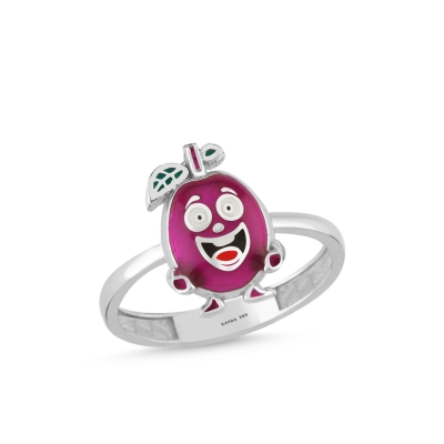 Mürdüm Özel Tasarım Beyaz Altın Yüzük OD572